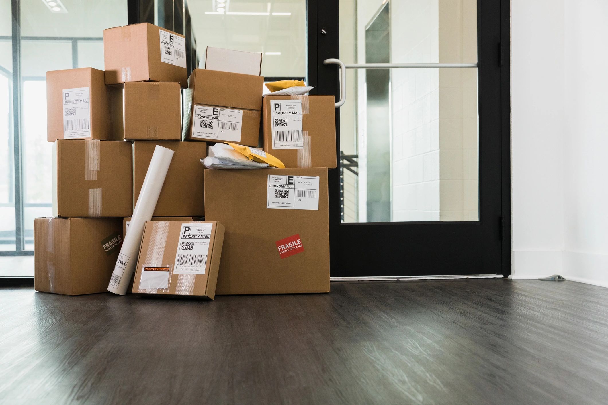 Teslimat için hazırlanmış paketler